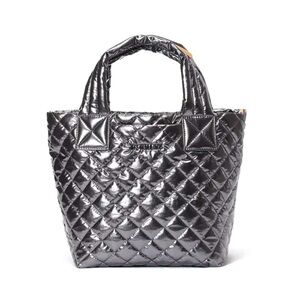 MZ Wallace Mini Metro Tote Deluxe in Anthracite Metallic